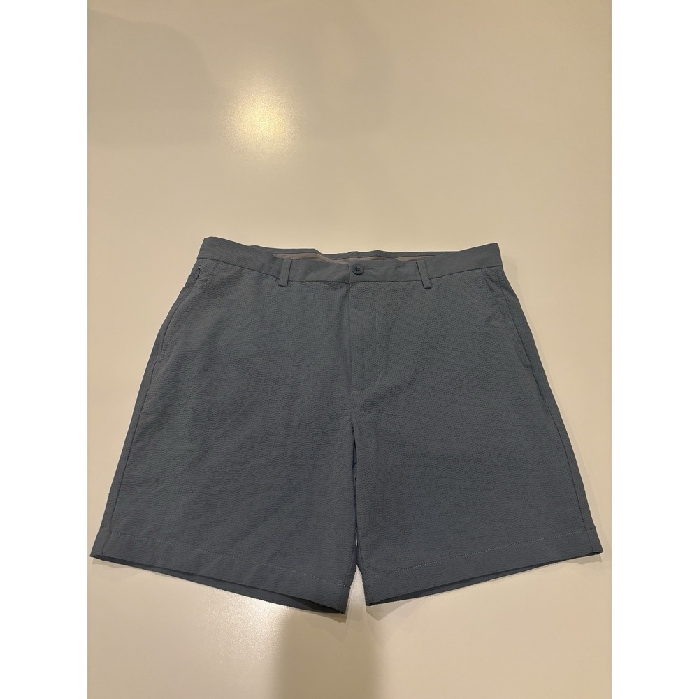 Vineyard Vines Performance Shorts Mens 34 Blue Chinos Novelty Seersucker Breaker